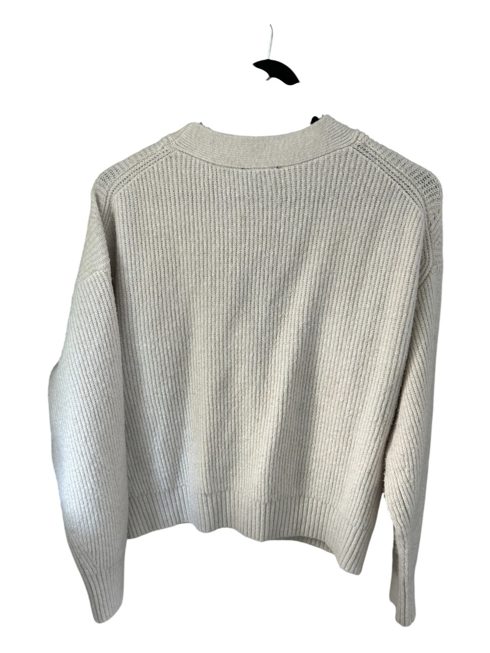 Dynamite Neutral Cream Button Front Ribbed Cardigan - Picture 2 of 3